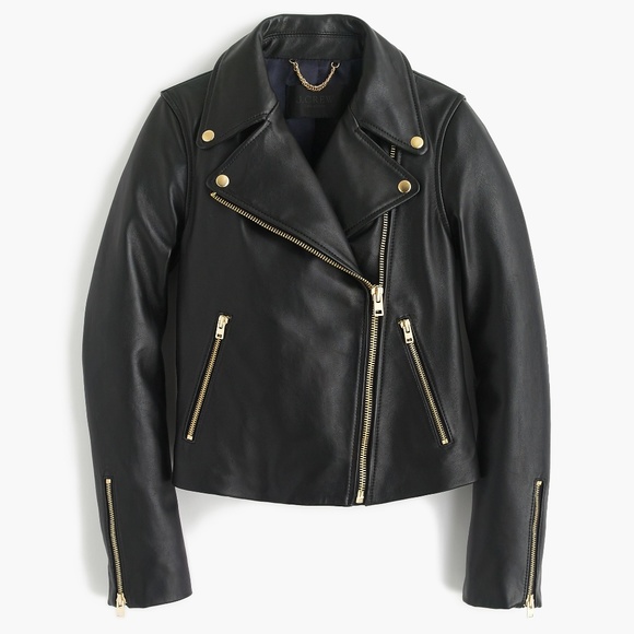 J. Crew Jackets & Blazers - J. Crew Collection Leather Motorcycle Jacket